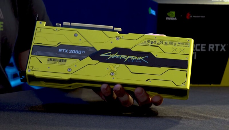 Nvidia разиграва супер рядката GeForce RTX 2080 Ti Cyberpunk 2077 Edition с автограф от Хуанг за годишнината на играта
