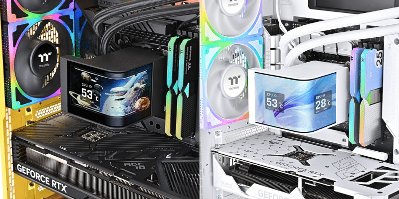 Thermaltake пусна система за течно охлаждане с 6,67-инчов извит AMOLED-екран и платена ИИ-функция за генериране на фонови изображения