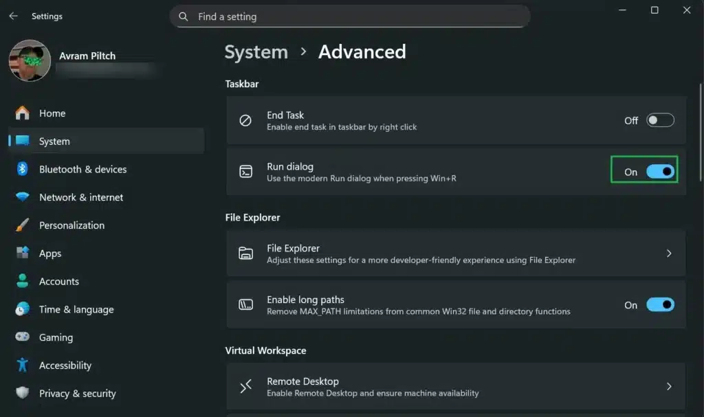 Microsoft си спомни за същевуването на прозореца „Run“ и го преработи