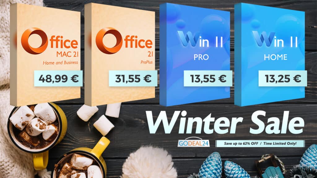Отстъпки за всичко! Доживотен Office 2021 Pro само за 31,55 €! Още офис пакети и Windows на 90% от първоначалната цена!