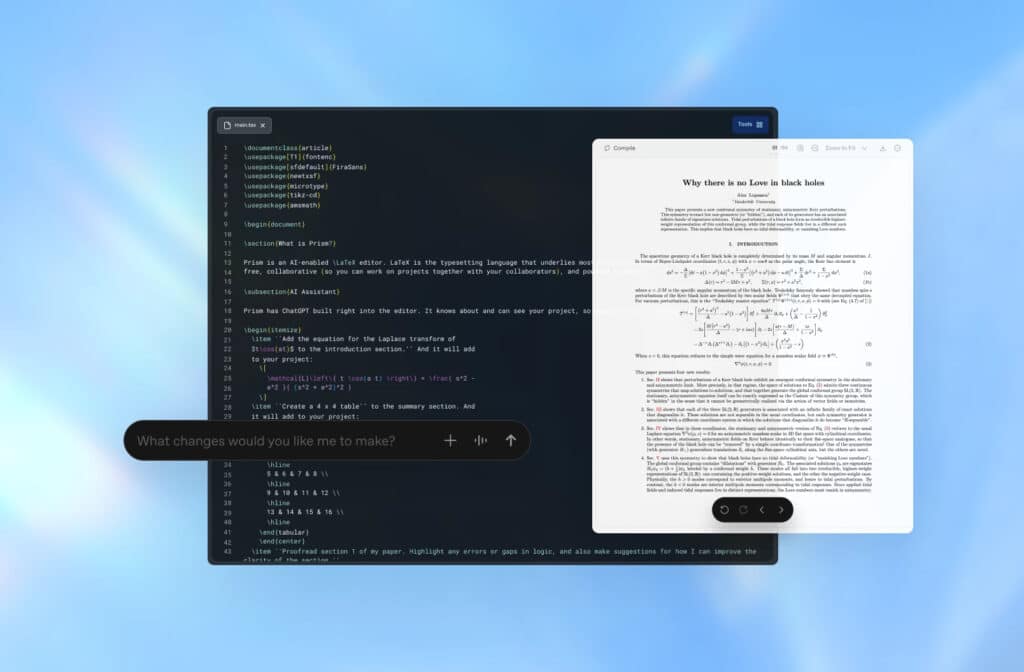 OpenAI представи новото приложение Prism за научни изследвания