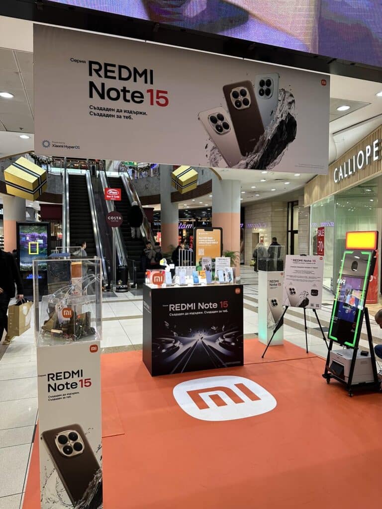Xiaomi показва Redmi Note 15 Series с интерактивна зона в Mall of Sofia