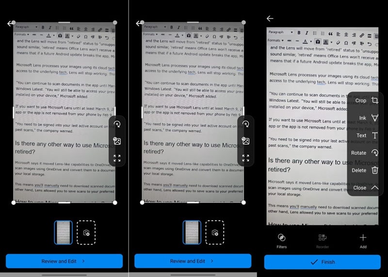 Приложението Microsoft Lens ще бъде спряно през март