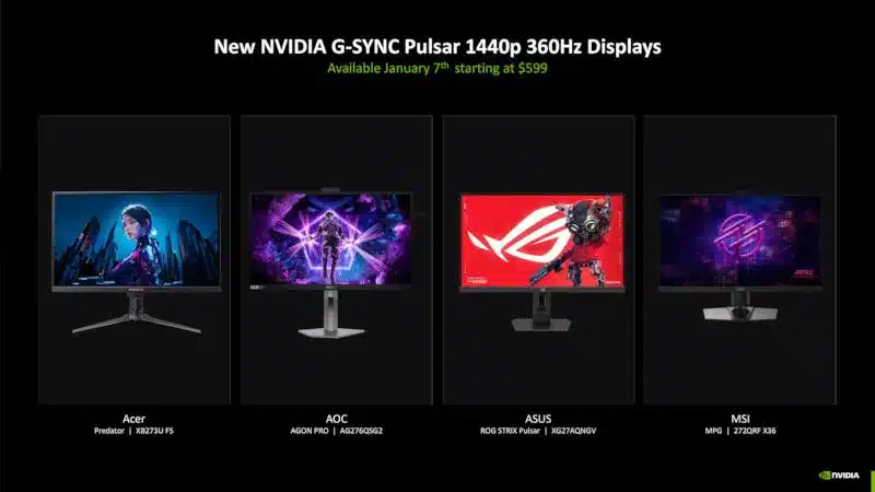 Nvidia най-накрая пусна монитори с технологията G-Sync Pulsar и автоматично регулиране на яркостта и цветовете