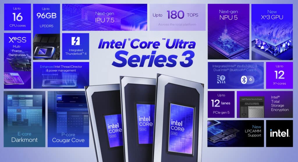 Intel представи мобилните процесори Core Ultra Series 3 – най-енергоефективните x86 чипове досега