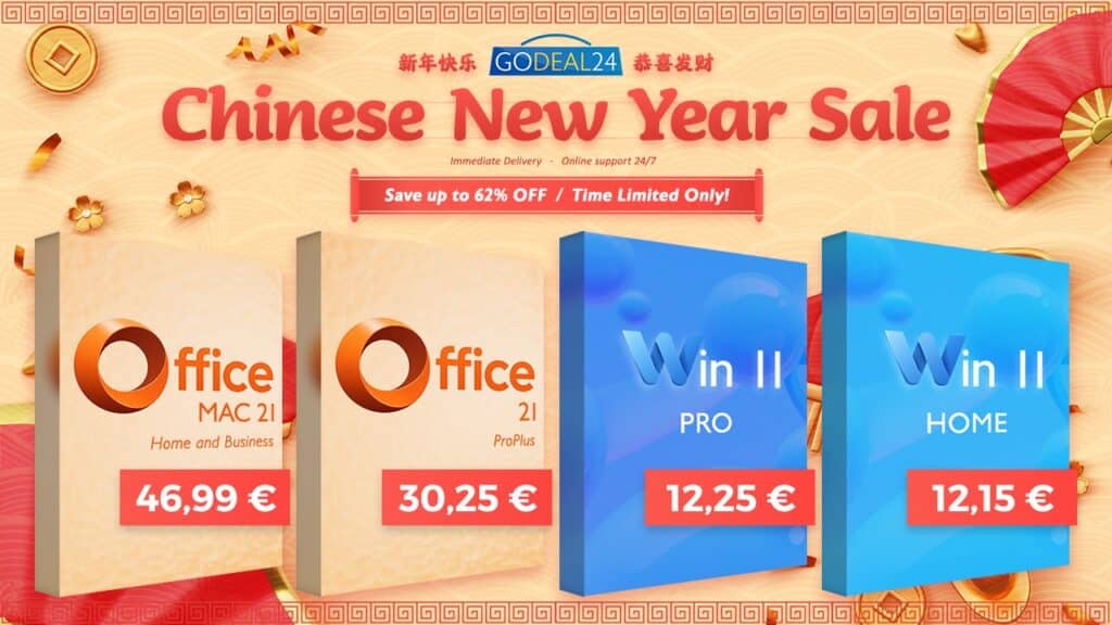 Доживотни лицензи за MS Office и Windows за ограничен период от време, само за 12,25 €! Посрещнете Китайската нова година с отстъпките на Godeal24!