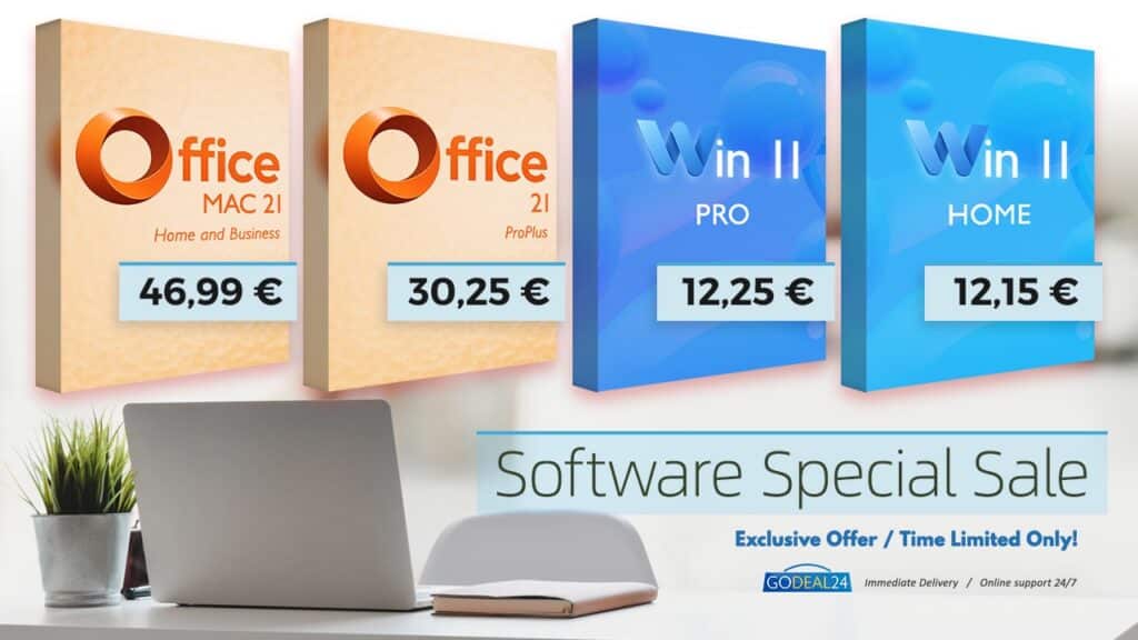 Доживотни лицензи за Office 2021 Pro – 30 € и за Windows 11 Pro – само 12 €. Вземете си евтини продуктови ключове по време на сегашната голяма разпродажба