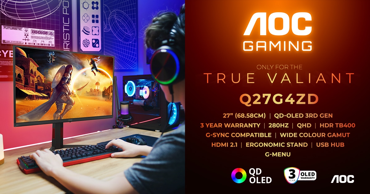AOC GAMING Q27G4ZD: QD-OLED от 3-то поколение идва на „сладка“ цена