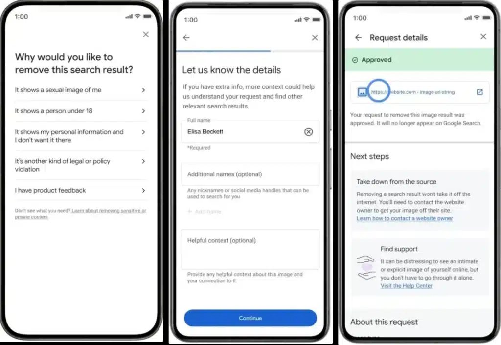 Google улесни премахването на лични данни и интимни снимки от търсенията