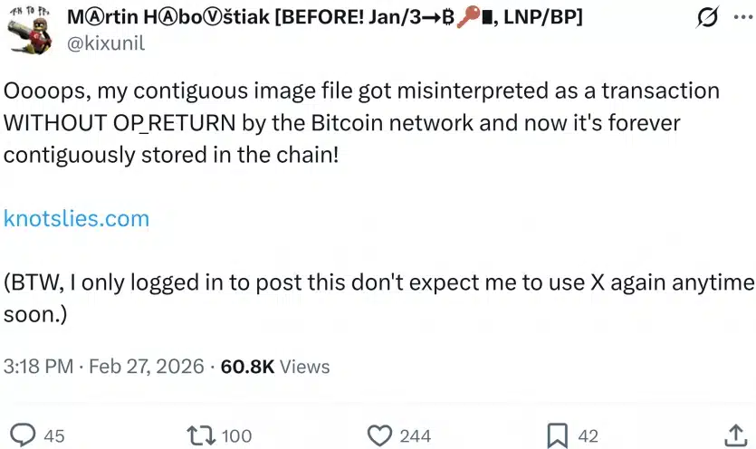 Блокчейн не е само за пари? Разработчик успешно вмъкна 66 KB изображение в Bitcoin транзакция