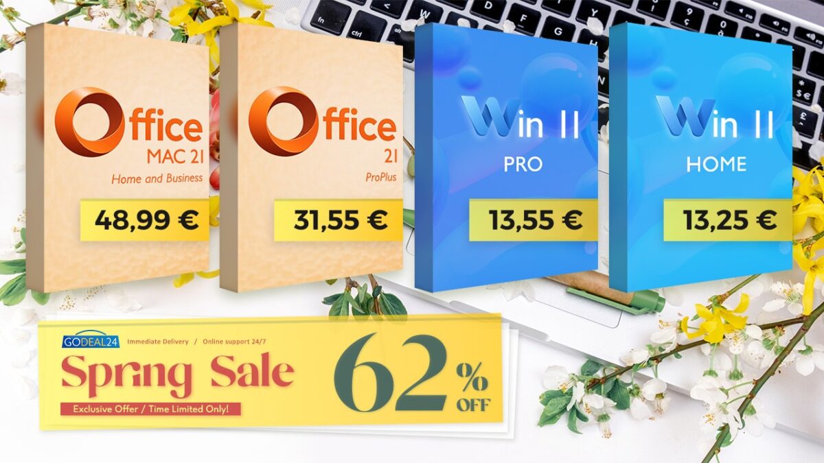 Вземете Office 2021 Pro само за 31,55 € (62% отстъпка) с доживотен лиценз! Плюс огромни намаления за Windows и всички продукти на Microsoft в Godeal24