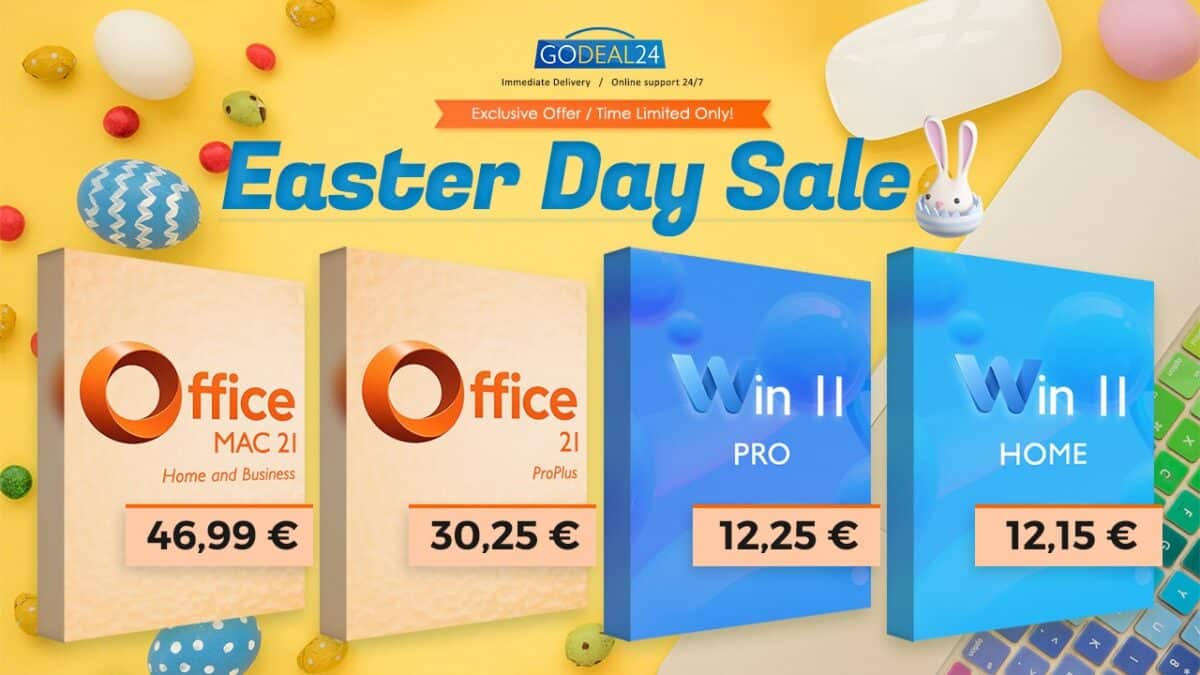 Най-добрата великденска разпродажба: Вземете си лиценз за Office 2021 Pro само за 30 €! Специално предложение за Windows 11 Pro с цена едва 12 €!
