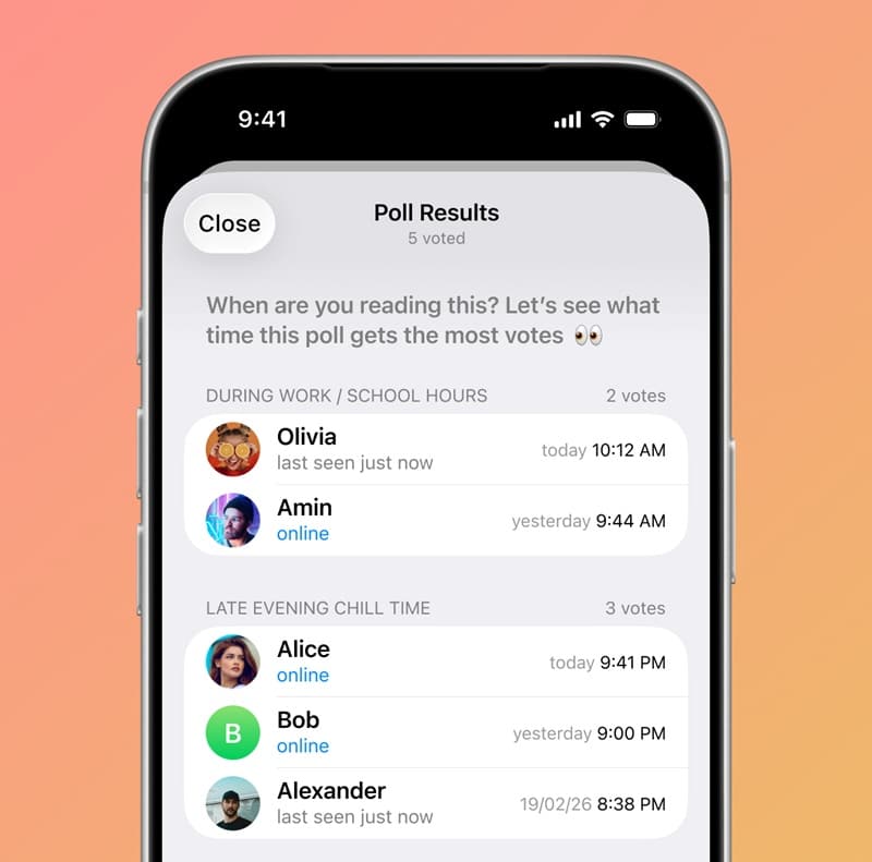 Обновеният Telegram 12.5: тагове за хора в чата, забрана на връзки в съобщенията, стикери на снимки