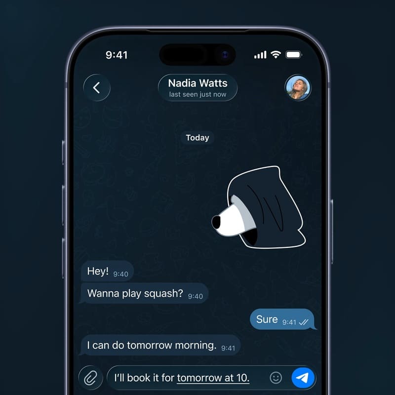 Обновеният Telegram 12.5: тагове за хора в чата, забрана на връзки в съобщенията, стикери на снимки