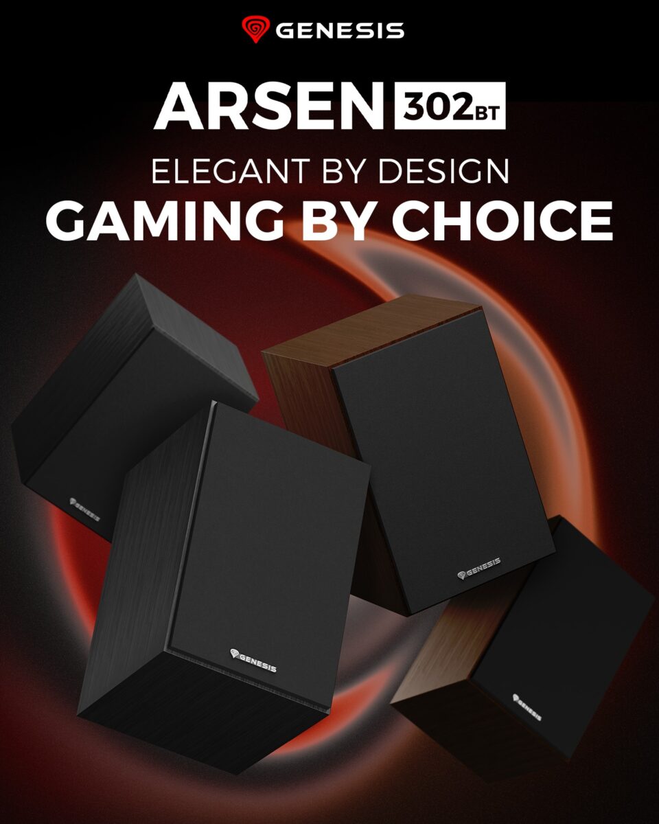 GENESIS Arsen 302BT: компактна озвучителна система с кевларен говорител, Bluetooth и честотен диапазон 50–20 000 Hz