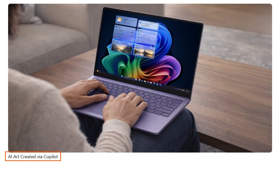 Microsoft използва AI генерирани изображения с грешки за реклама на Windows 11