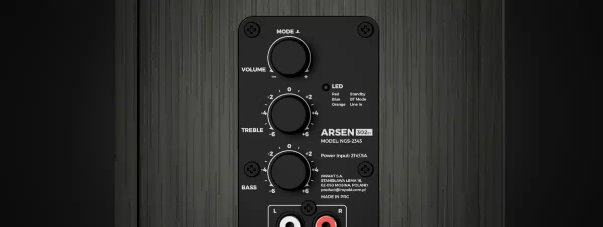 GENESIS Arsen 302BT: компактна озвучителна система с кевларен говорител, Bluetooth и честотен диапазон 50–20 000 Hz