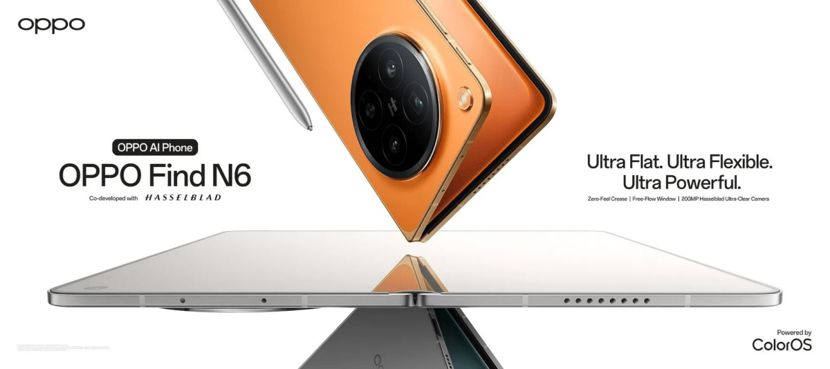 OPPO представи флагманския сгъваем смартфон Find N6 с „незабележима“ гънка на екрана, 200MP камера и 6000 mAh батерия