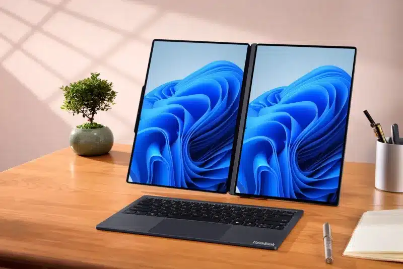Lenovo експериментира смело: лаптоп с два екрана, сменяеми портове и изкуствен интелект