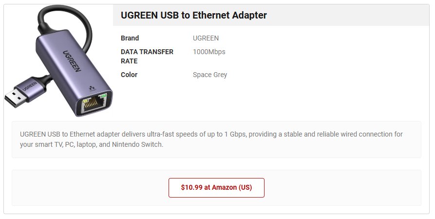 USB трикът, който заобикаля ограничението за 100Mbps Ethernet на вашия смарт телевизор