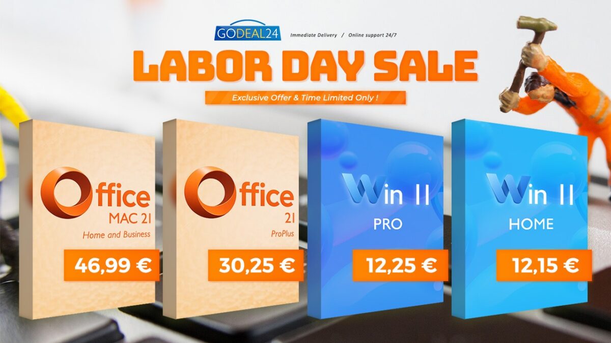 Промоция по случай Деня на труда: Office 2021 Pro с пожизнен лиценз и оригинална Windows 11 Pro – подобрете производителността на компютъра си с 90% отстъпка!