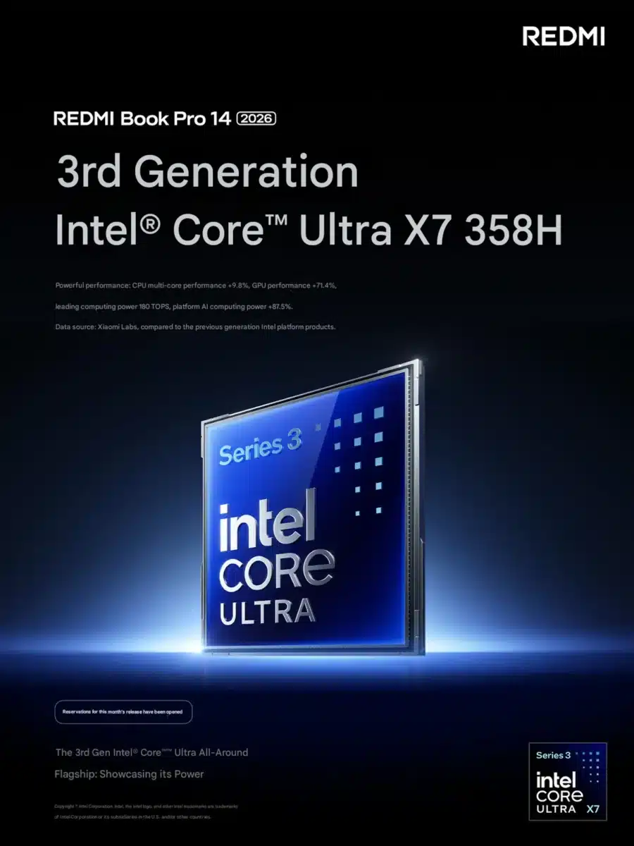 Xiaomi представи достъпен конкурент на MacBook Pro с процесор Intel Panther Lake