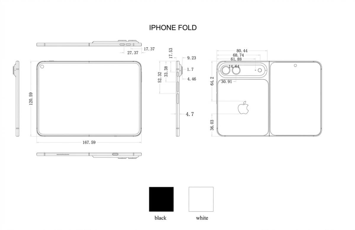 iPhone Fold: размерите и характеристиките на най-тънкия iPhone в историята са ясни