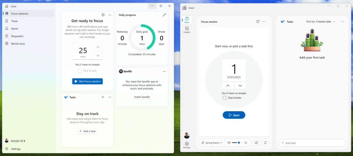 Microsoft ще обнови изцяло часовника в Windows 11, с AI функции и контрол на вниманието