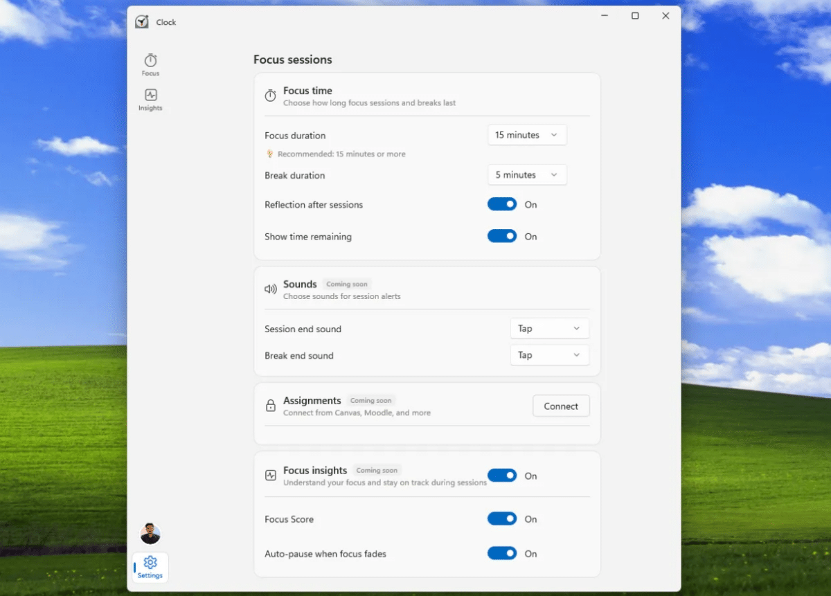 Microsoft ще обнови изцяло часовника в Windows 11, с AI функции и контрол на вниманието