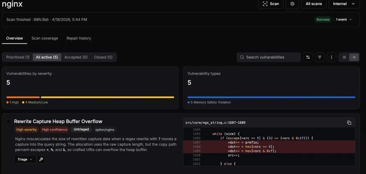 Критична 18-годишна уязвимост в NGINX позволява отдалечено изпълнение на код (RCE)