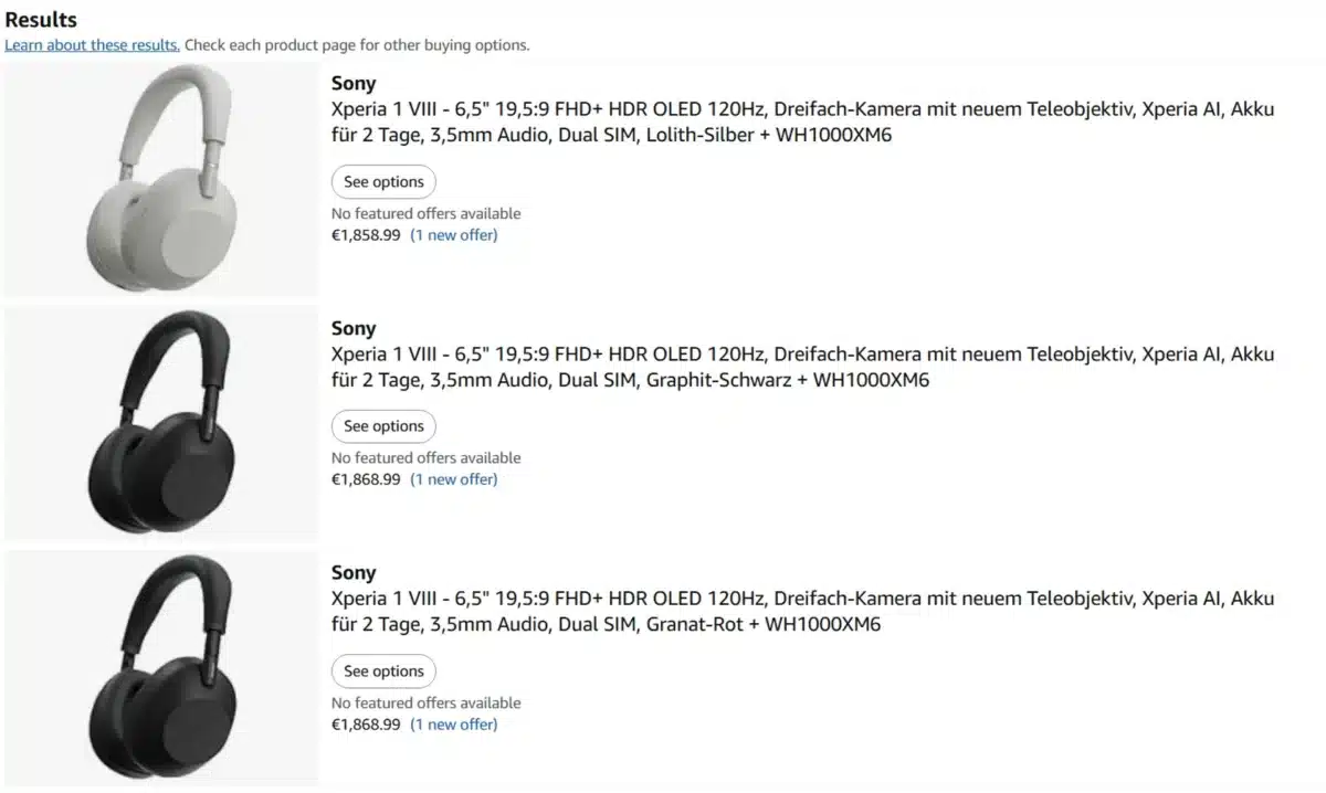 Sony Xperia 1 VIII: Amazon разкри датата на представяне, цветовете, цените и характеристиките