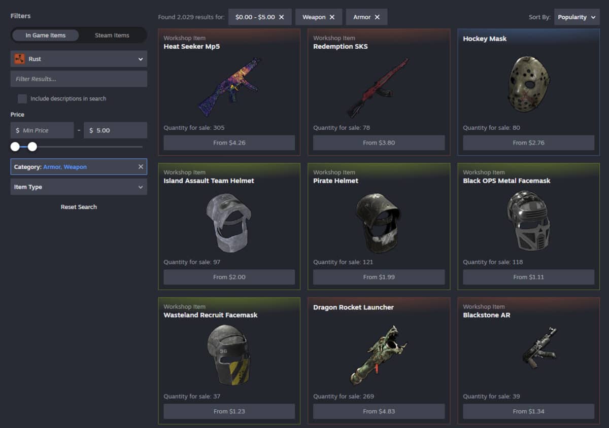 Valve обяви голям ъпдейт на Steam Marketplace с изцяло нов интерфейс и удобни филтри