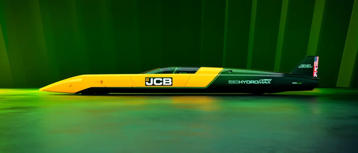 JCB представи състезателния автомобил Hydromax с водородна двигателна система с 1600 к.с., който ще вдигне над 500 км/ч