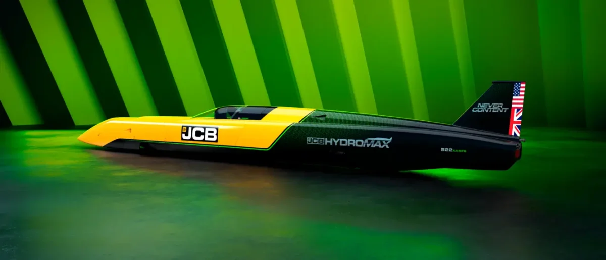 JCB представи състезателния автомобил Hydromax с водородна двигателна система с 1600 к.с., който ще вдигне над 500 км/ч