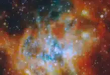 Космическа симфония от светлина: Hubble и JWST разкриват раждането на хиляди звездни купове