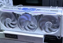 Galax показа концептуална видеокарта GeForce RTX 6090 с четири вентилатора и кристали Swarovski